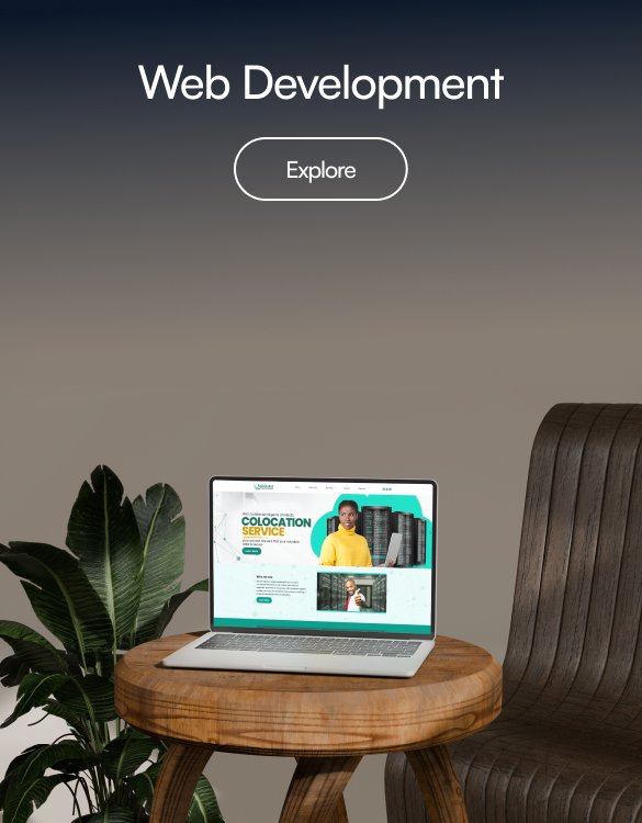 A laptop displaying a custom web development project for a client, showcasing our web design services.